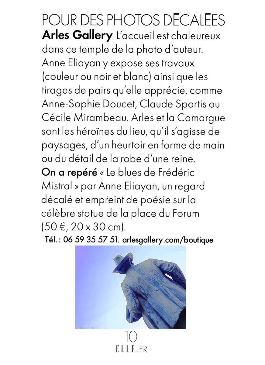 ELLE-magazine- article Arles-Gallery ELLE-magazine- article Arles-Gallery
