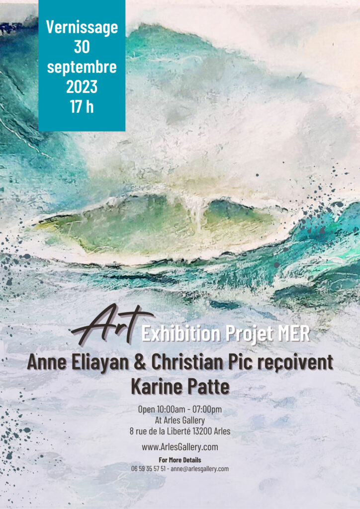 Karine Patte affiche exposition peinture MAL DE MER arles 2023