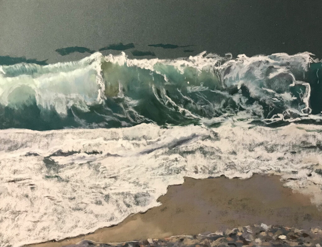 Karine Patte peinture faisant partie de l'esposition Mal de mer automne 2023 Arles Gallery