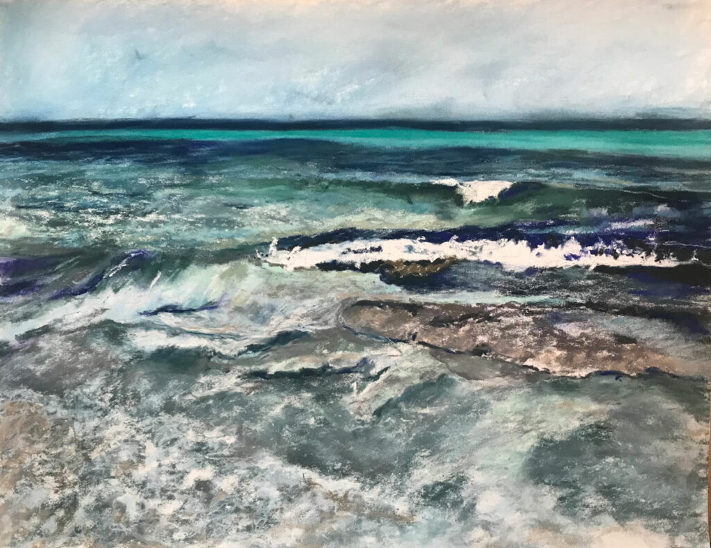 Karine Patte peinture faisant partie de l'esposition Mal de mer automne 2023 Arles