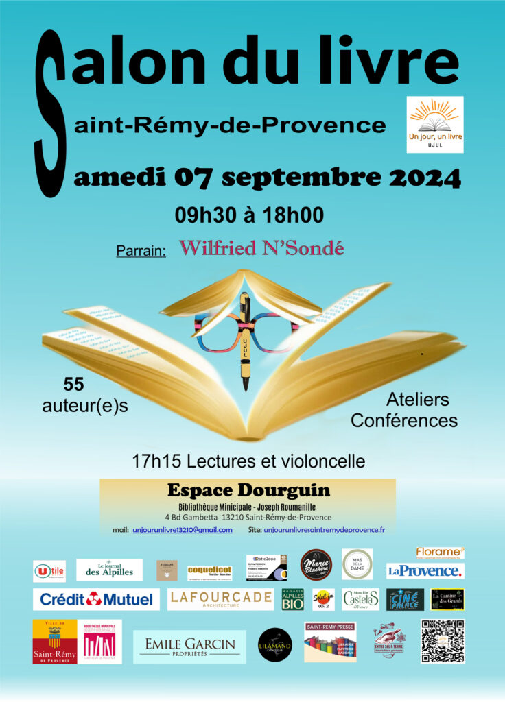 affiche du Salon du Livre à Saint Rémy 2024