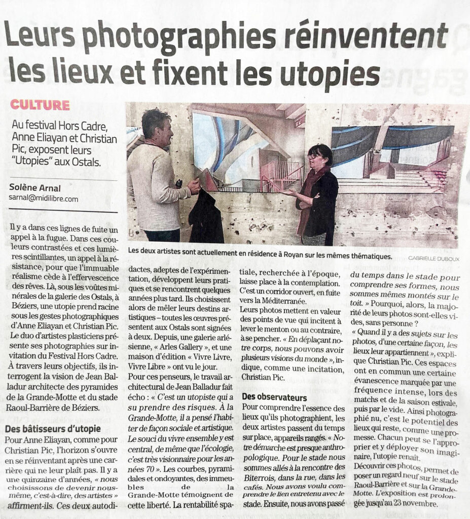 ARTICLE DE PRESSE DANS LE MIDI LIBRE LE 01 NOVEMBRE 2025