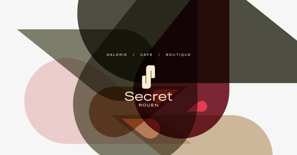 Image d'un site web, logo de la galerie d'art / café Secret à Rouen.